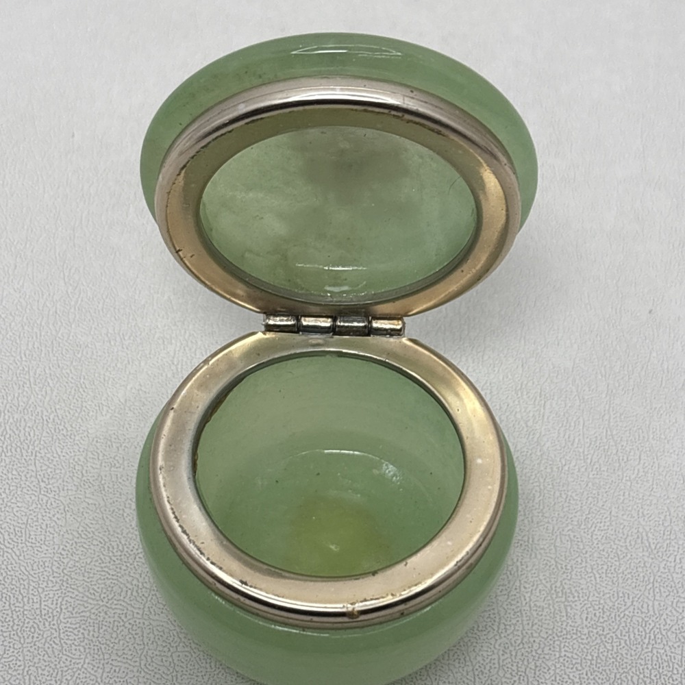 Vintage Aram Alabaster Jewlery Trinket Box Floral Design Made in Florence Italy - Picture 2 of 6